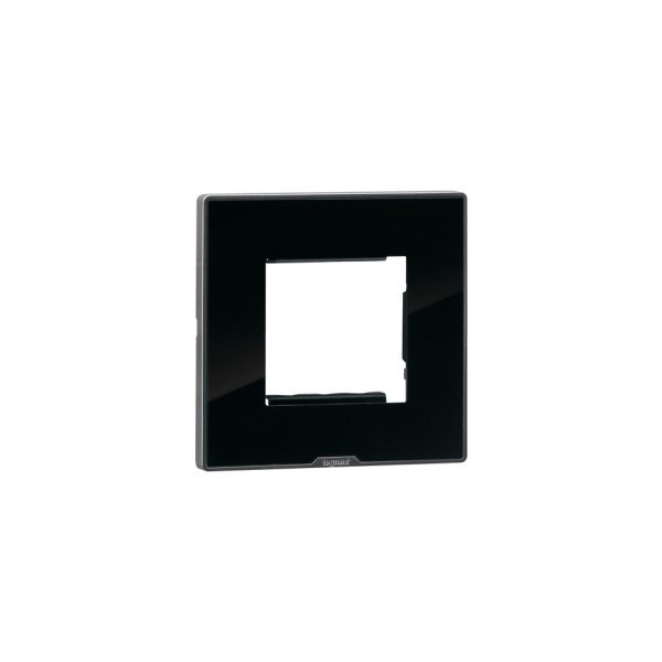 MYRIUS Cover Plate with Support Frame-2 Module-Ice Black Legrand 679542 lg 679542 web r