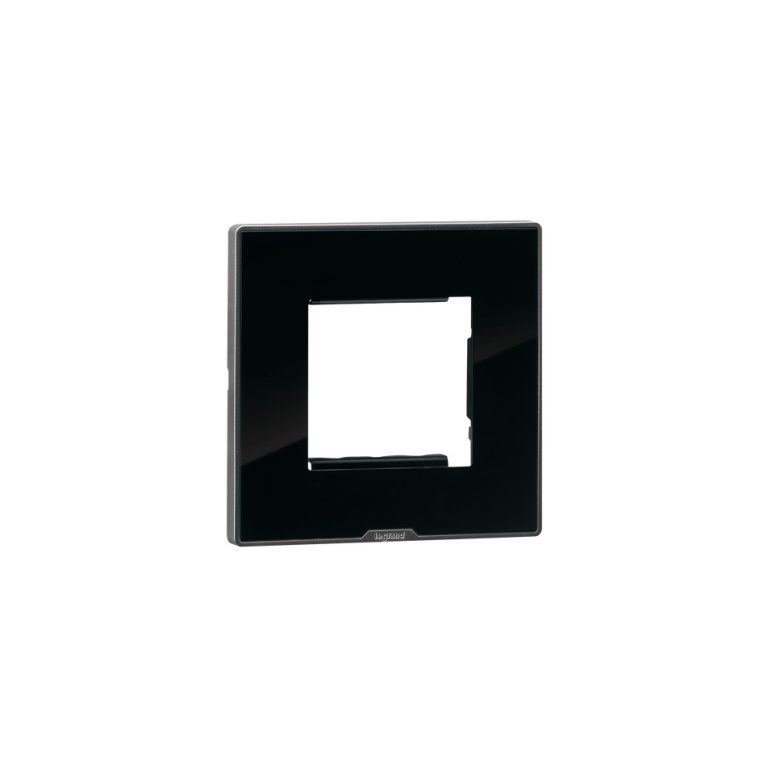 MYRIUS Cover Plate with Support Frame-2 Module-Ice Black Legrand 679542 lg 679542 web r