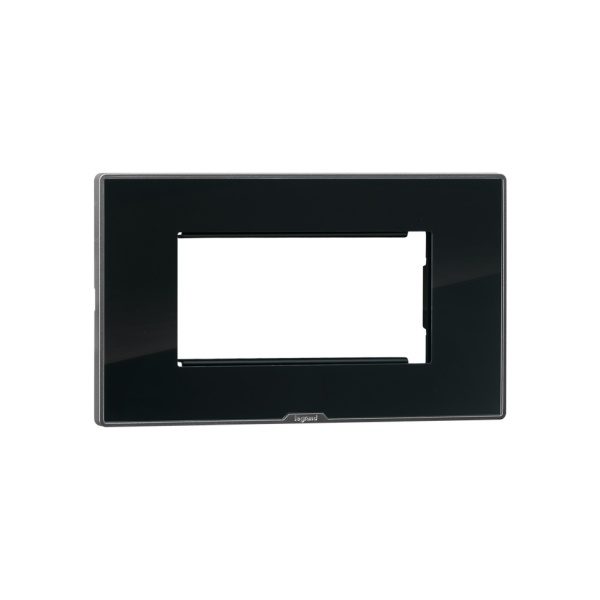 MYRIUS Cover Plate with Support Frame-4 Module-Ice Black Legrand 679544 lg 679544 web r