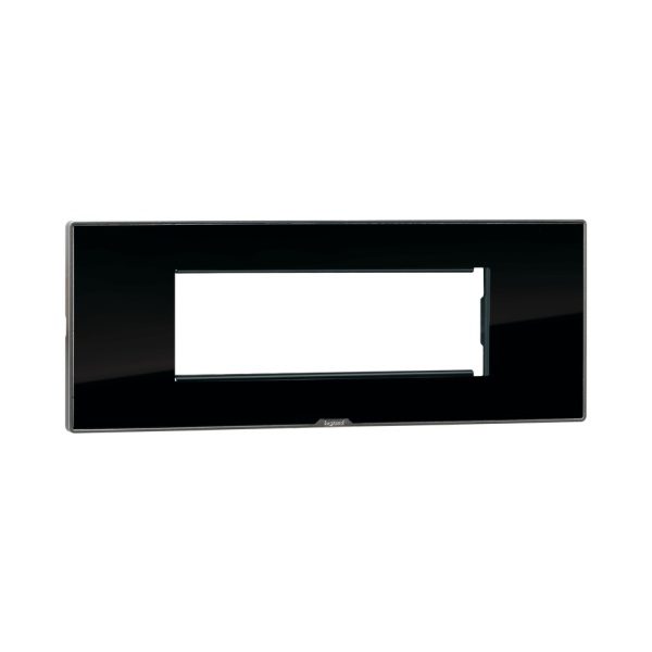 MYRIUS Cover Plate with Support Frame-6 Module-Ice Black Legrand 679546 lg 679546 web r