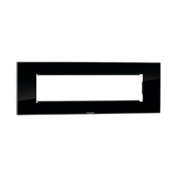 MYRIUS Cover Plate with Support Frame-8 Module-Ice Black Legrand 679548 lg 679548 web r