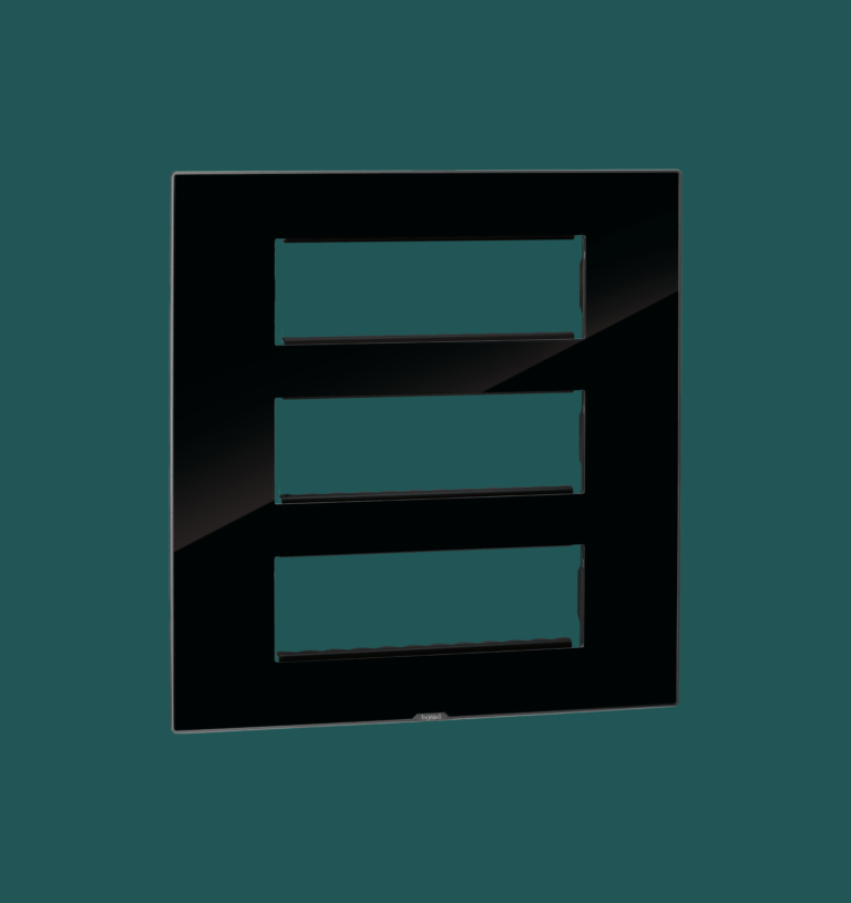 MYRIUS Cover Plate with Support Frame-18 Module-Ice Black Legrand 679558 lg 679558 web r 2