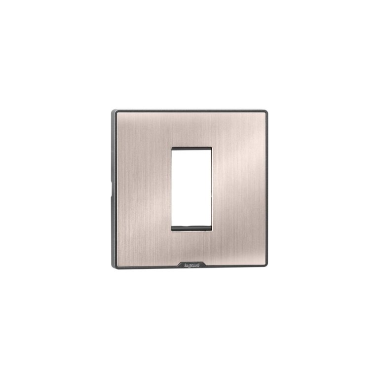 MYRIUS Cover Plate with Support Frame-1 Module-Pearl Champagne Legrand 679561 lg 679561 web r