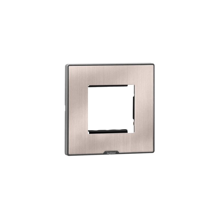 MYRIUS Cover Plate with Support Frame-2 Module-Pearl Champagne Legrand 679562 lg 679562 web r