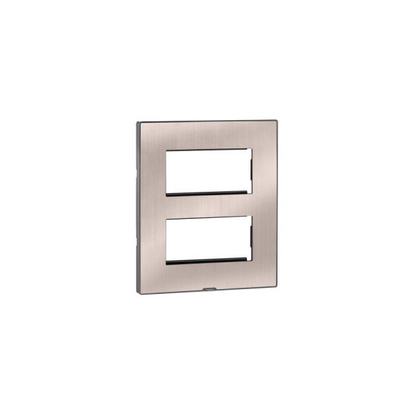 MYRIUS Cover Plate with Support Frame-2 4 Module-Pearl Champagne Legrand 679569 lg 679569 web r
