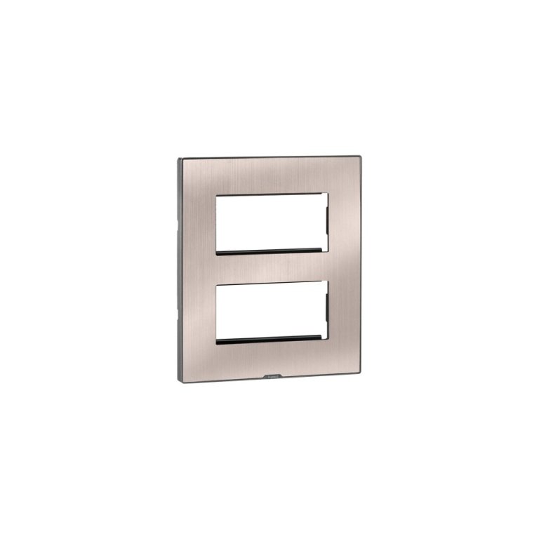 MYRIUS Cover Plate with Support Frame-2 4 Module-Pearl Champagne Legrand 679569 lg 679569 web r