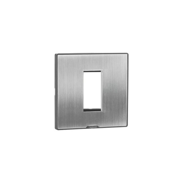 MYRIUS Cover Plate with Support Frame-1 Module-Sonic Silver Legrand 679581 lg 679581 web r
