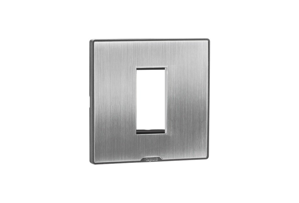 lg-679581-web-r MYRIUS Cover Plate with Support Frame-1 Module-Sonic Silver Legrand 679581 lg 679581 web r