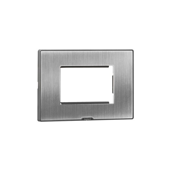 MYRIUS Cover Plate with Support Frame-3 Module-Sonic Silver Legrand 679583 lg 679583 web r