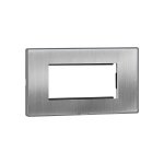 MYRIUS Cover Plate with Support Frame-4 Module-Sonic Silver Legrand 679584 lg 679584 web r