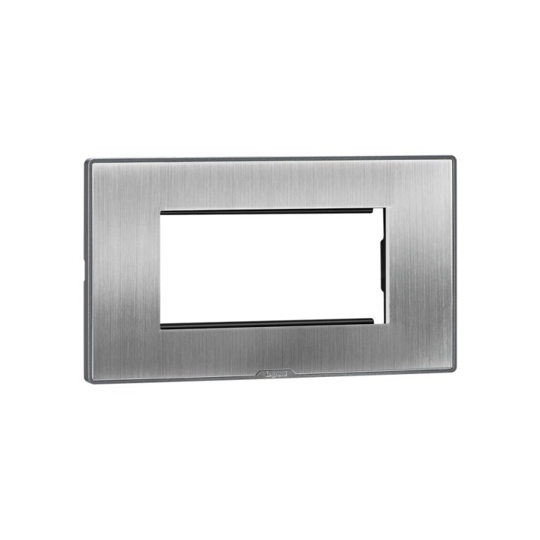 MYRIUS Cover Plate with Support Frame-4 Module-Sonic Silver Legrand 679584 lg 679584 web r
