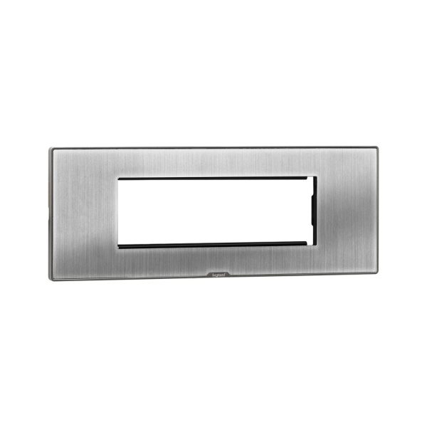 MYRIUS Cover Plate with Support Frame-6 Module-Sonic Silver Legrand 679586 lg 679586 web r