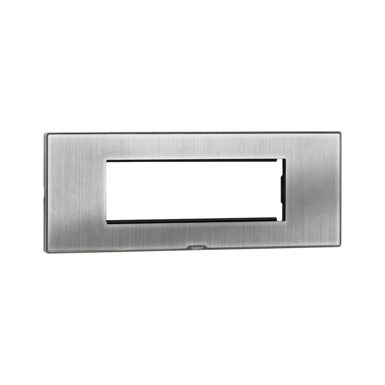 MYRIUS Cover Plate with Support Frame-6 Module-Sonic Silver Legrand 679586 lg 679586 web r