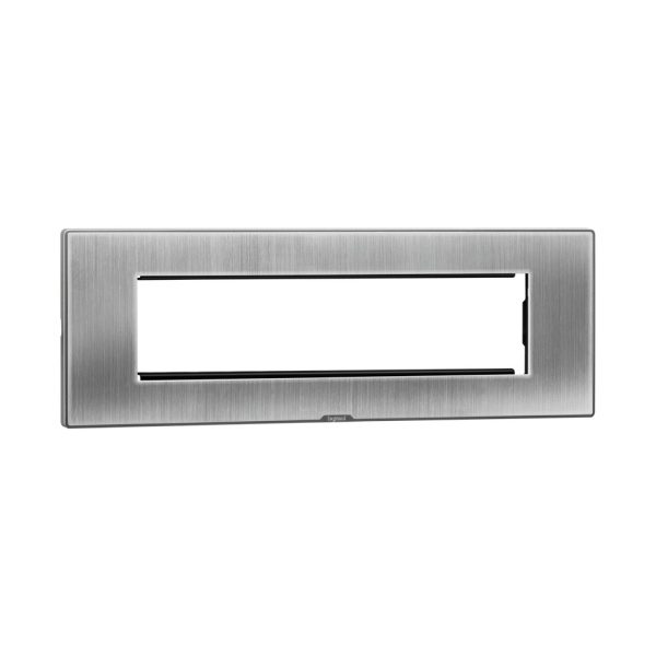 MYRIUS Cover Plate with Support Frame-8 Module-Sonic Silver Legrand 679588 lg 679588 web r
