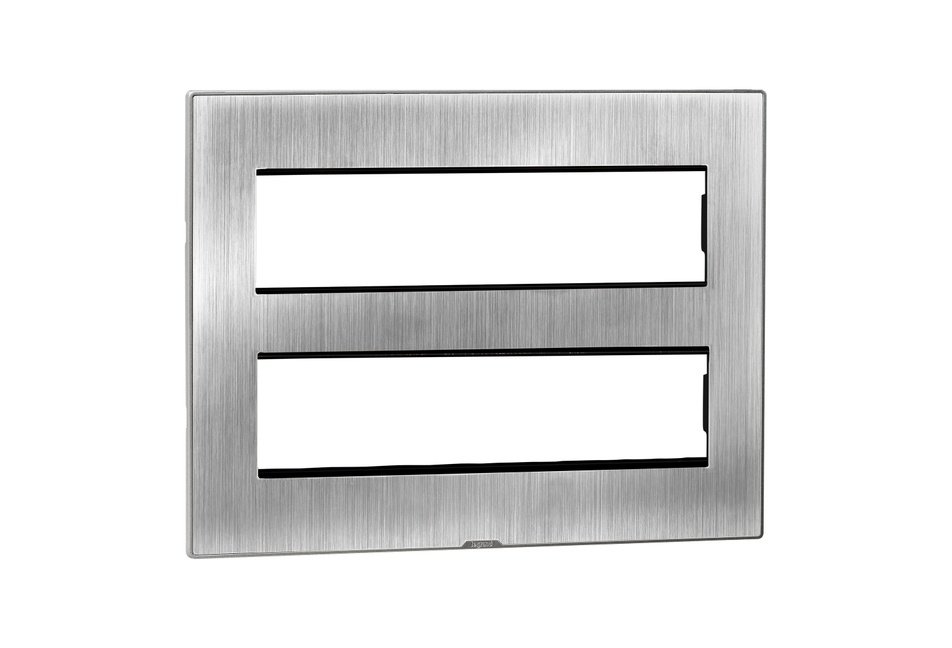 lg-679596-web-r MYRIUS Cover Plate with Support Frame-16 Module-Sonic Silver Legrand 679596 lg 679596 web r