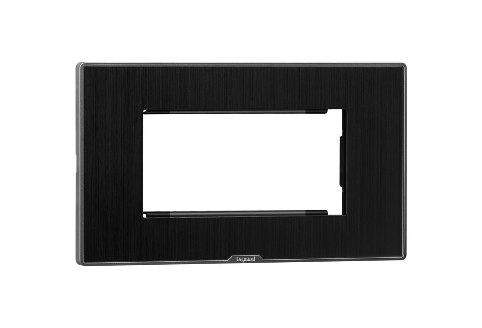 lg-679604-web-r MYRIUS Cover Plate with Support Frame-4 Module-Dark Fade Legrand 679604 lg 679604 web r