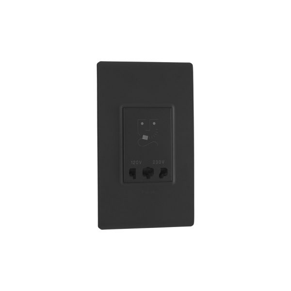 Allzy Shaver Socket-120V 230V-with Plate-4 Module-Matt Black Legrand 681255 lg 681255 web r slayhbwhapygpbqy