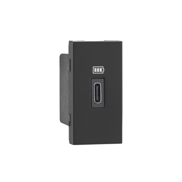 Allzy USB Charger-1500mA-Type C-1 Module-Matt Black Legrand 681271 lg 681271 web r i4ukolglntfnhtvf
