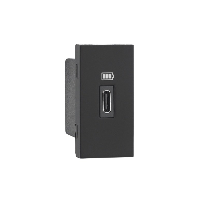 Allzy USB Charger-1500mA-Type C-1 Module-Matt Black Legrand 681271 lg 681271 web r i4ukolglntfnhtvf
