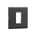 Allzy Cover Plate with Frame-1 Module-Matt Black Legrand 681311 lg 681311 web r njdjyqxoiqqcpvlm