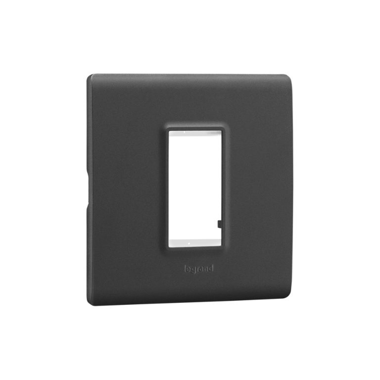 Allzy Cover Plate with Frame-1 Module-Matt Black Legrand 681311 lg 681311 web r njdjyqxoiqqcpvlm