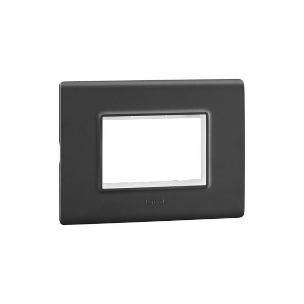 Allzy Cover Plate with Frame-3 Module-Matt Black Legrand 681313 lg 681313 web r zclahobnw9g3rp6m