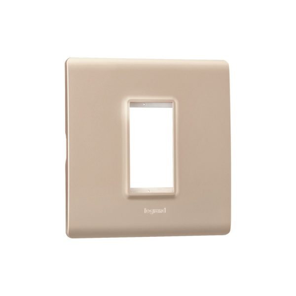 Allzy Cover Plate with Frame-1 Module-Aluminium Champagne Legrand 681344 lg 681344 web r t7lmn352eqhmrakd