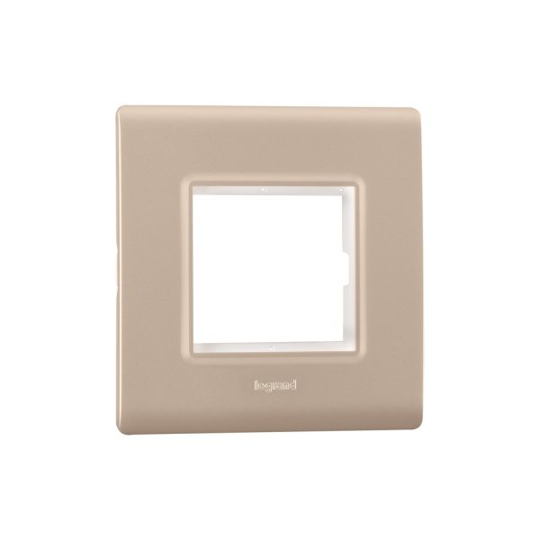 Allzy Cover Plate with Frame-2 Module-Aluminium Champagne Legrand 681345 lg 681345 web r bf1l0xjrjgupffqc