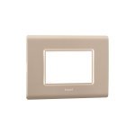 Allzy Cover Plate with Frame-3 Module-Aluminium Champagne Legrand 681346 lg 681346 web r jmr9ruufdpozer5t
