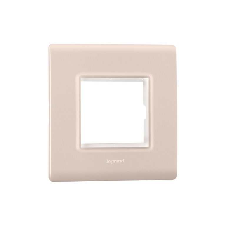 Allzy Cover Plate with Frame-2 Module-Rose Gold Legrand 681356 lg 681356 web r bx4tabb8dtacg8f4