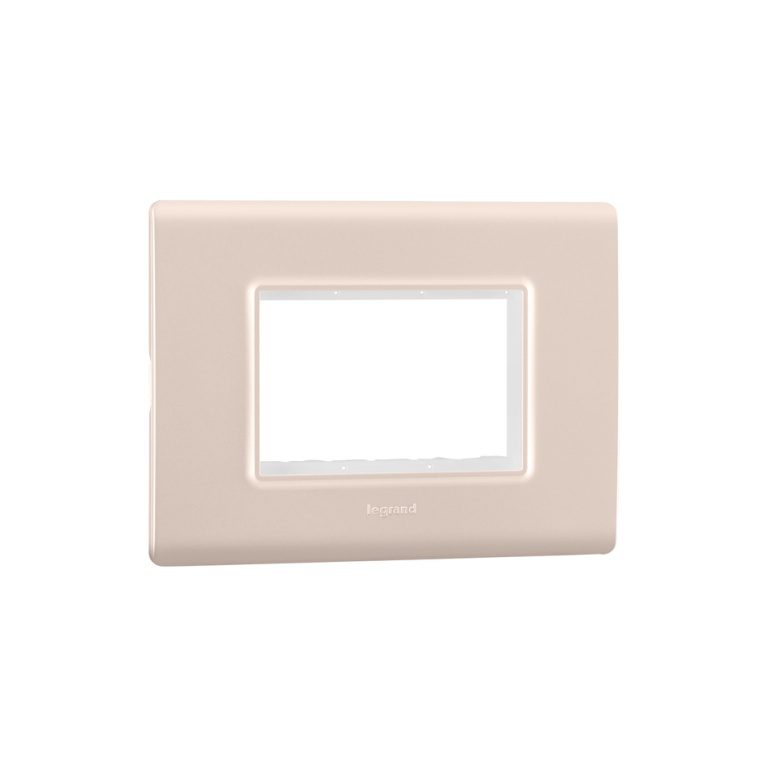 Allzy Cover Plate with Frame-3 Module-Rose Gold Legrand 681357 lg 681357 web r ehvvcybhufvu758q