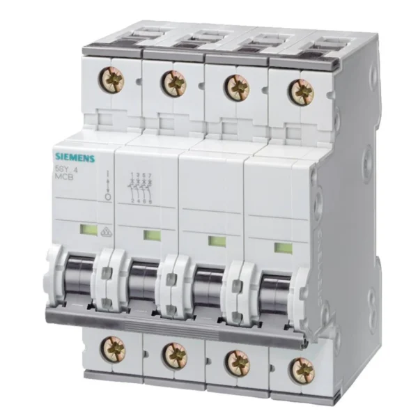 5SL74258RC Betagard MCB 25 A, 4 Pole, 15 kA, D-Curve Siemens siemens 5sy mcb 4 pole