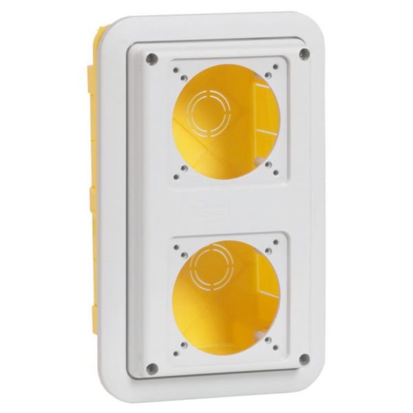057721-LEGRAND-1000.jpg Flush mounting box P17 IP 55 for 2 panel mounting sockets inclined outlet , 57721 Legrand 057721 legrand 1000