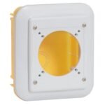 Flush mounting box P17 IP 55 for 1 panel mounting socket inclined outlet , 57722 Legrand 057722 legrand 1000