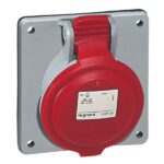 Panel mounting socket P17 inclined outlet IP44 380 415 V 32 A 3P E , 555288 Legrand 555288 legrand