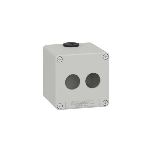 XAPD1502 | Empty Grey 2 Holes Control Box,2 Cut-Outs 22Mm, 80 X 80 X 77, Ul Culus - Schneider Electric