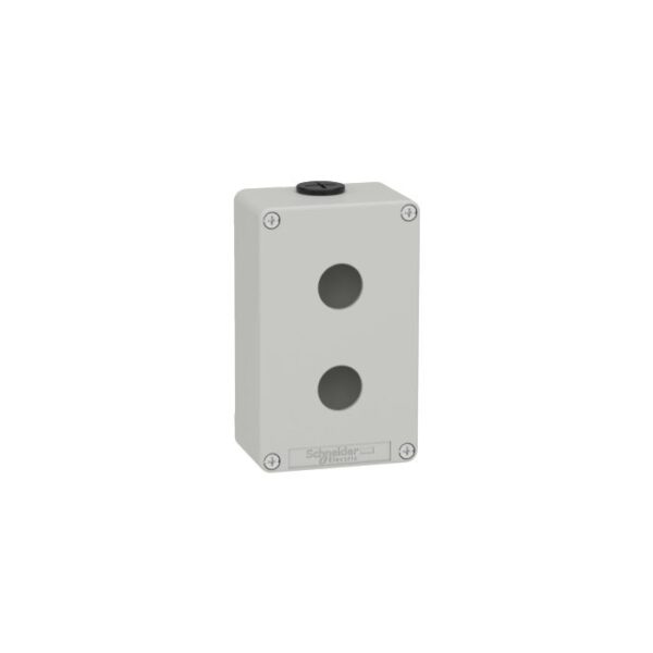 XAPD2202 | Empty Grey 2 Holes Control Box,2 Cut-Outs 22Mm, 80 X 130 X 51,5, Ul Culus - Schneider Electric