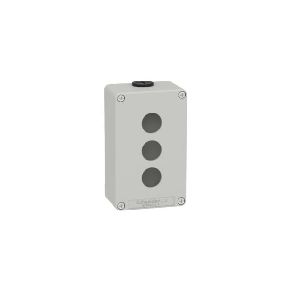 XAPD2203 | Empty Grey 3 Holes Control Box,3 Cut-Outs 22Mm, 80 X 130 X 51,5, Ul Culus - Schneider Electric