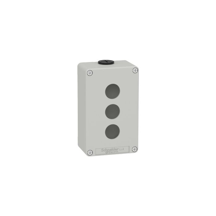 51.jpg XAPD2203 | Empty Grey 3 Holes Control Box,3 Cut-Outs 22Mm, 80 X 130 X 51,5, Ul Culus - Schneider Electric - Image 1
