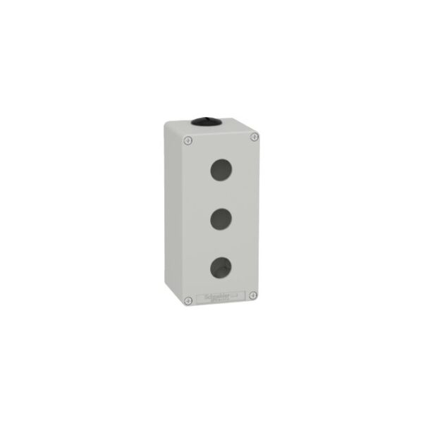 XAPD3503 | Empty Grey 3 Holes Control Box,3 Cut-Outs 22Mm, 80 X 175 X 77 - Schneider Electric