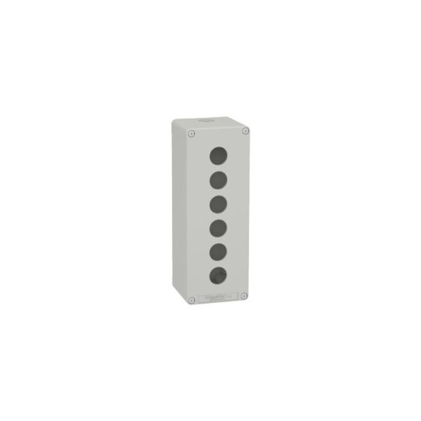 XAPD4506 | Empty Grey 6 Holes Control Box,6 Cut-Outs 22Mm, 80 X 220 X 77 - Schneider Electric