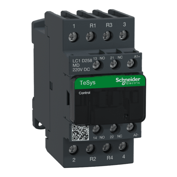 LC1D258MD | TeSys D contactor - 4P(2 NO + 2 NC) - AC-1 - <= 440 V 40 A - 220 V DC coil - Schneider Electric