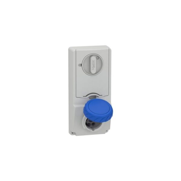 82181 | SOCKET UNIKA W/INTERLOCK 16A 2P-E 200-25 - Schneider Electric