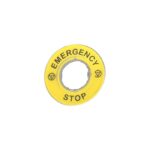 ZBY9320 | EMERGENCY STOP 3D LEGEND PLATE - Schneider Electric