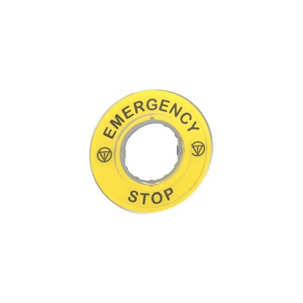 ZBY9320 | EMERGENCY STOP 3D LEGEND PLATE - Schneider Electric