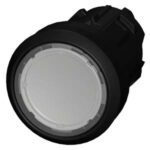 3SU1000-0AB70-0AA0 | Pushbutton, 22 mm, round, plastic, clear, pushbutton, flat momentary contact type - Siemens