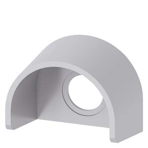 G_IC03_XX_09257i.jpg 3SU1900-0DY80-0AA0 | Protective collar for EMERGENCY STOP mushroom pushbutton, with and without RONIS lock, 22 mm design, gray, plastic, - Siemens - Image 1