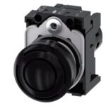 3SU1200-6KB10-1AA0 | acoustic signal device, compact, 22 mm, round, plastic, black, Continuous tone 2.4 kHz, IP40, Sound pressure min. 80 dB/10 cm, with holder, Operating voltage 24 V AC/DC, screw terminal - Siemens