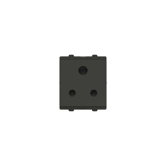 aaxy2005ns.jpg AAXY2005NS | Socket Outlet With Shutters, Opale, 3 Pin, 6A, Charcoal Grey - Schneider Electric - Image 1