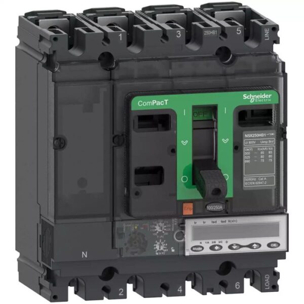 C10F46E100 NSX100F 36kA AC 4P4D 100A 6.2E Schneider Electric c10f46e100